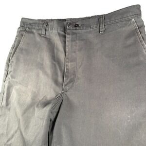 Vintage Red Kap Chino Pants Men 36x28 Charcoal Gray Cotton Straight Leg Workwear